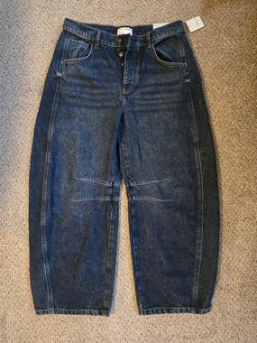 We The Free Good Luck Mid-Rise Barrel Jeans